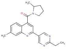2-(2-ethylpyrimidin-5-yl)-7-methyl-4-[(2-methylpyrrolidin-1-yl)carbonyl]quinoline