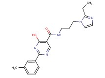 N-[3-(2-ethyl-1H-imidazol-1-yl)propyl]-4-hydroxy-2-(3-methylphenyl)pyrimidine-5-carboxamide