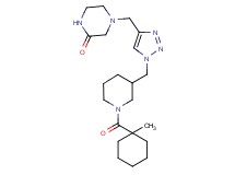 4-{[1-({1-[(1-methylcyclohexyl)carbonyl]-3-piperidinyl}methyl)-1H-1,2,3-triazol-4-yl]methyl}-2-piperazinone trifluoroacetate