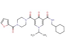 N-(cyclohexylmethyl)-5-{[4-(2-furoyl)-1-piperazinyl]carbonyl}-1-isopropyl-4-oxo-1,4-dihydro-3-pyridinecarboxamide