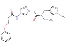 N-[1-(2-{ethyl[(1-methyl-1H-pyrazol-4-yl)methyl]amino}-2-oxoethyl)-1H-pyrazol-4-yl]-3-phenoxypropanamide