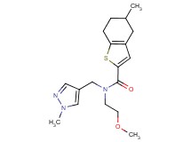 N-(2-methoxyethyl)-5-methyl-N-[(1-methyl-1H-pyrazol-4-yl)methyl]-4,5,6,7-tetrahydro-1-benzothiophene-2-carboxamide
