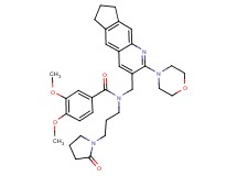 3,4-dimethoxy-N-{[2-(4-morpholinyl)-7,8-dihydro-6H-cyclopenta[g]quinolin-3-yl]methyl}-N-[3-(2-oxo-1-pyrrolidinyl)propyl]benzamide