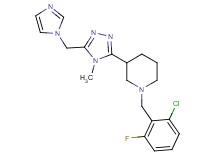 1-(2-chloro-6-fluorobenzyl)-3-[5-(1H-imidazol-1-ylmethyl)-4-methyl-4H-1,2,4-triazol-3-yl]piperidine