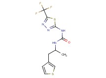 N-[1-methyl-2-(3-thienyl)ethyl]-N'-[5-(trifluoromethyl)-1,3,4-thiadiazol-2-yl]urea