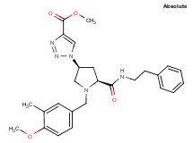 methyl 1-((3S,5S)-1-(4-methoxy-3-methylbenzyl)-5-{[(2-phenylethyl)amino]carbonyl}-3-pyrrolidinyl)-1H-1,2,3-triazole-4-carboxylate