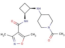 N-{(1S*,2R*)-2-[(1-acetyl-4-piperidinyl)amino]cyclobutyl}-3,5-dimethyl-4-isoxazolecarboxamide