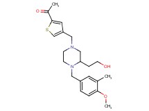 1-(4-{[3-(2-hydroxyethyl)-4-(4-methoxy-3-methylbenzyl)-1-piperazinyl]methyl}-2-thienyl)ethanone