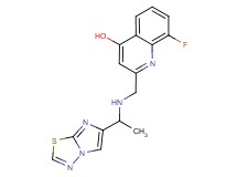 8-fluoro-2-{[(1-imidazo[2,1-b][1,3,4]thiadiazol-6-ylethyl)amino]methyl}quinolin-4-ol