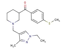 {1-[(1-ethyl-3-methyl-1H-pyrazol-4-yl)methyl]-3-piperidinyl}[4-(methylthio)phenyl]methanone