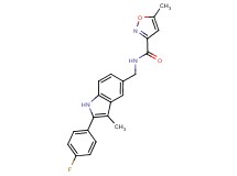 N-{[2-(4-fluorophenyl)-3-methyl-1H-indol-5-yl]methyl}-5-methylisoxazole-3-carboxamide