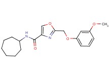 N-cycloheptyl-2-[(3-methoxyphenoxy)methyl]-1,3-oxazole-4-carboxamide