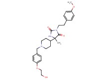 5-{1-[4-(2-hydroxyethoxy)benzyl]-4-piperidinyl}-3-[2-(4-methoxyphenyl)ethyl]-5-methyl-2,4-imidazolidinedione