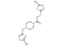 1-[(5-methyl-1,2,4-oxadiazol-3-yl)methyl]-4-{[(5-methyl-1,3,4-thiadiazol-2-yl)thio]acetyl}piperazine