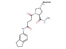 (4R)-4-amino-1-[4-(2,3-dihydro-1H-inden-5-ylamino)-4-oxobutanoyl]-N-methyl-L-prolinamide