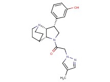 3-{(3R*,3aR*,7aR*)-1-[(4-methyl-1H-pyrazol-1-yl)acetyl]octahydro-4,7-ethanopyrrolo[3,2-b]pyridin-3-yl}phenol