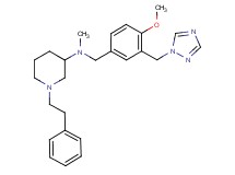 N-[4-methoxy-3-(1H-1,2,4-triazol-1-ylmethyl)benzyl]-N-methyl-1-(2-phenylethyl)-3-piperidinamine