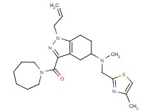 1-allyl-3-(1-azepanylcarbonyl)-N-methyl-N-[(4-methyl-1,3-thiazol-2-yl)methyl]-4,5,6,7-tetrahydro-1H-indazol-5-amine