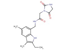 2-(2,5-dioxoimidazolidin-1-yl)-N-[(2-ethyl-3,5-dimethyl-1H-indol-7-yl)methyl]acetamide