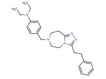 N,N-diethyl-4-{[3-(2-phenylethyl)-5,6,8,9-tetrahydro-7H-[1,2,4]triazolo[4,3-d][1,4]diazepin-7-yl]methyl}aniline