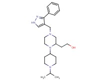 2-{1-(1-isopropyl-4-piperidinyl)-4-[(3-phenyl-1H-pyrazol-4-yl)methyl]-2-piperazinyl}ethanol