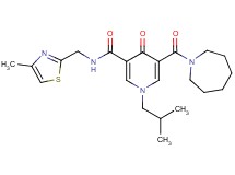 5-(1-azepanylcarbonyl)-1-isobutyl-N-[(4-methyl-1,3-thiazol-2-yl)methyl]-4-oxo-1,4-dihydro-3-pyridinecarboxamide