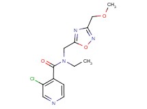 3-chloro-N-ethyl-N-{[3-(methoxymethyl)-1,2,4-oxadiazol-5-yl]methyl}isonicotinamide