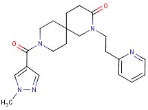 9-[(1-methyl-1H-pyrazol-4-yl)carbonyl]-2-(2-pyridin-2-ylethyl)-2,9-diazaspiro[5.5]undecan-3-one