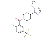 1-[2-chloro-5-(trifluoromethyl)benzoyl]-4-(1-ethyl-1H-imidazol-2-yl)piperidine