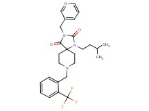 1-(3-methylbutyl)-3-(3-pyridinylmethyl)-8-[2-(trifluoromethyl)benzyl]-1,3,8-triazaspiro[4.5]decane-2,4-dione