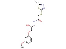 N-[2-hydroxy-3-(3-methoxyphenoxy)propyl]-2-[(5-methyl-1,3,4-thiadiazol-2-yl)thio]acetamide