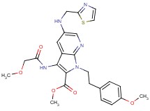 methyl 3-[(methoxyacetyl)amino]-1-[2-(4-methoxyphenyl)ethyl]-5-[(1,3-thiazol-2-ylmethyl)amino]-1H-pyrrolo[2,3-b]pyridine-2-carboxylate