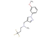 3,3,3-trifluoro-N-{[1-(3-methoxyphenyl)-1H-pyrazol-4-yl]methyl}-N-methylpropan-1-amine