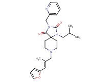 8-[(2E)-3-(2-furyl)-2-methyl-2-propen-1-yl]-1-isobutyl-3-(2-pyridinylmethyl)-1,3,8-triazaspiro[4.5]decane-2,4-dione