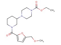 ethyl 4-{1-[5-(methoxymethyl)-2-furoyl]-3-piperidinyl}-1-piperazinecarboxylate