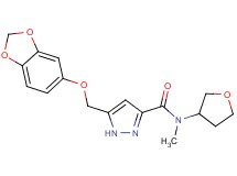 5-[(1,3-benzodioxol-5-yloxy)methyl]-N-methyl-N-(tetrahydro-3-furanyl)-1H-pyrazole-3-carboxamide
