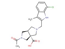 (3aR*,6aR*)-2-acetyl-5-[(7-chloro-3-methyl-1H-indol-2-yl)methyl]hexahydropyrrolo[3,4-c]pyrrole-3a(1H)-carboxylic acid