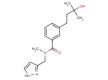 3-(3-hydroxy-3-methylbutyl)-N-methyl-N-(1H-pyrazol-3-ylmethyl)benzamide