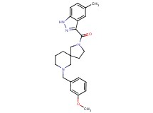 7-(3-methoxybenzyl)-2-[(5-methyl-1H-indazol-3-yl)carbonyl]-2,7-diazaspiro[4.5]decane