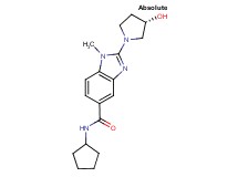 N-cyclopentyl-2-[(3S)-3-hydroxy-1-pyrrolidinyl]-1-methyl-1H-benzimidazole-5-carboxamide