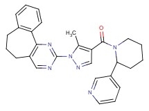 2-(5-methyl-4-{[2-(3-pyridinyl)-1-piperidinyl]carbonyl}-1H-pyrazol-1-yl)-6,7-dihydro-5H-benzo[6,7]cyclohepta[1,2-d]pyrimidine
