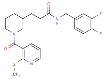 N-(3,4-difluorobenzyl)-3-(1-{[2-(methylthio)-3-pyridinyl]carbonyl}-3-piperidinyl)propanamide