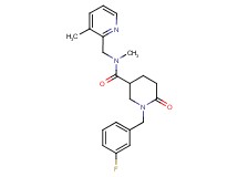 1-(3-fluorobenzyl)-N-methyl-N-[(3-methyl-2-pyridinyl)methyl]-6-oxo-3-piperidinecarboxamide