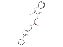 3-(3-hydroxyquinoxalin-2-yl)-N-[(2-pyrrolidin-1-yl-1,3-thiazol-4-yl)methyl]propanamide
