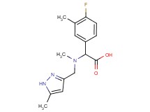 (4-fluoro-3-methylphenyl){methyl[(5-methyl-1H-pyrazol-3-yl)methyl]amino}acetic acid
