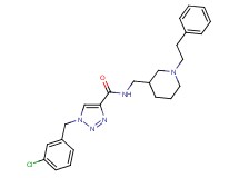 1-(3-chlorobenzyl)-N-{[1-(2-phenylethyl)-3-piperidinyl]methyl}-1H-1,2,3-triazole-4-carboxamide