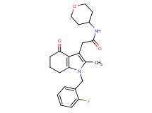 2-[1-(2-fluorobenzyl)-2-methyl-4-oxo-4,5,6,7-tetrahydro-1H-indol-3-yl]-N-(tetrahydro-2H-pyran-4-yl)acetamide