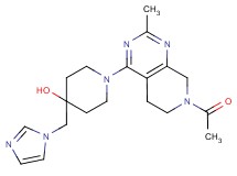 1-(7-acetyl-2-methyl-5,6,7,8-tetrahydropyrido[3,4-d]pyrimidin-4-yl)-4-(1H-imidazol-1-ylmethyl)piperidin-4-ol