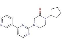 1-cyclopentyl-4-[4-(3-pyridinyl)-2-pyrimidinyl]-2-piperazinone