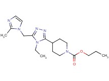 propyl 4-{4-ethyl-5-[(2-methyl-1H-imidazol-1-yl)methyl]-4H-1,2,4-triazol-3-yl}piperidine-1-carboxylate
